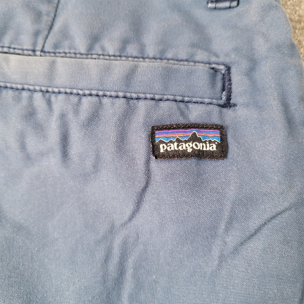 Patagonia Mens Chino Style Walking Shorts Flat Front Size 30 Blue - Picture 9 of 9